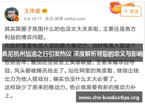 桑尼杭州加油之行引发热议 深度解析背后的意义与影响 桑尼杭州加油之行引发热议 深度解析背后的意义与影响