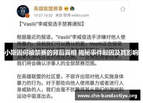 小斯因何被禁赛的背后真相 揭秘事件起因及其影响 小斯因何被禁赛的背后真相 揭秘事件起因及其影响